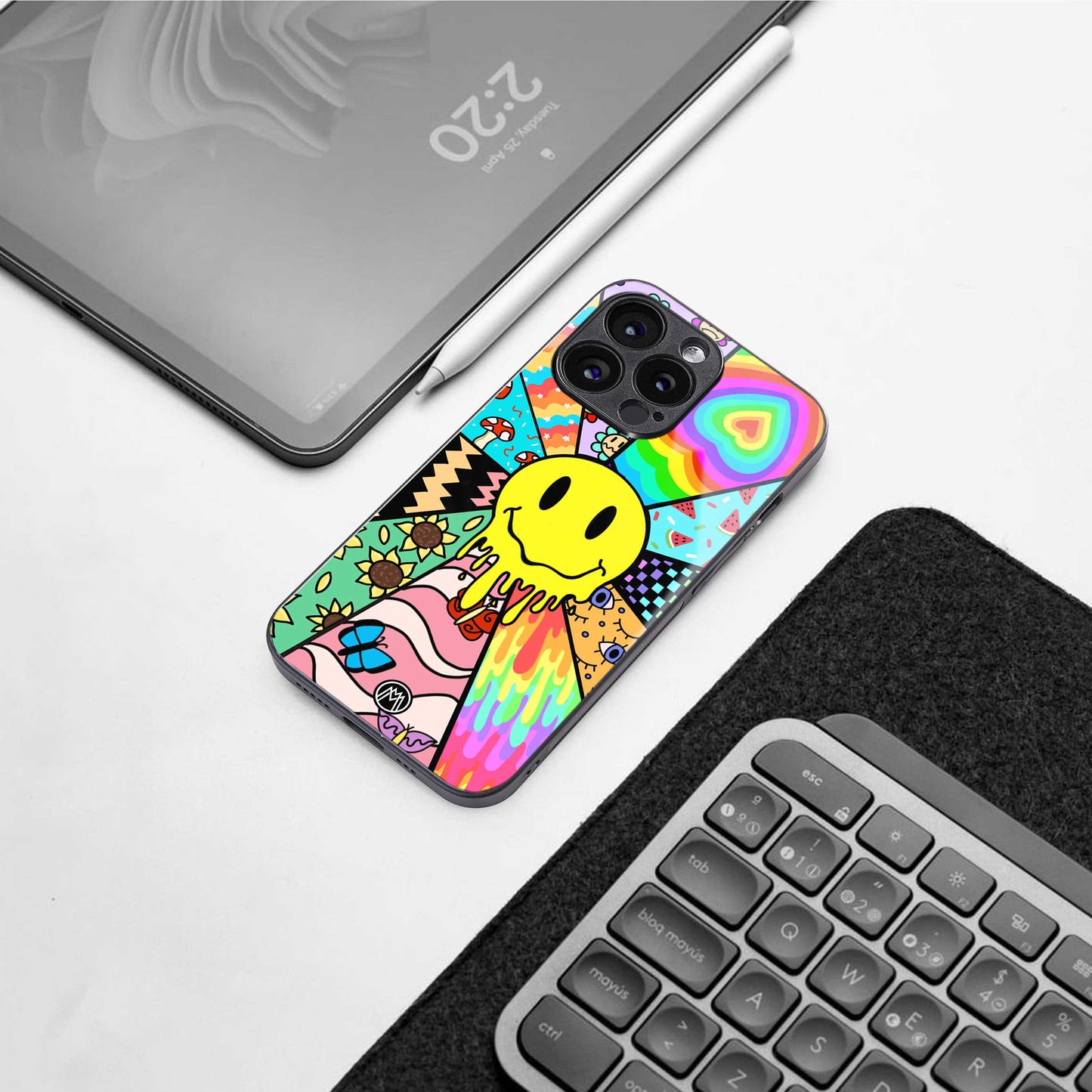 y2k doodle back phone cover | glass case for iphone 16e