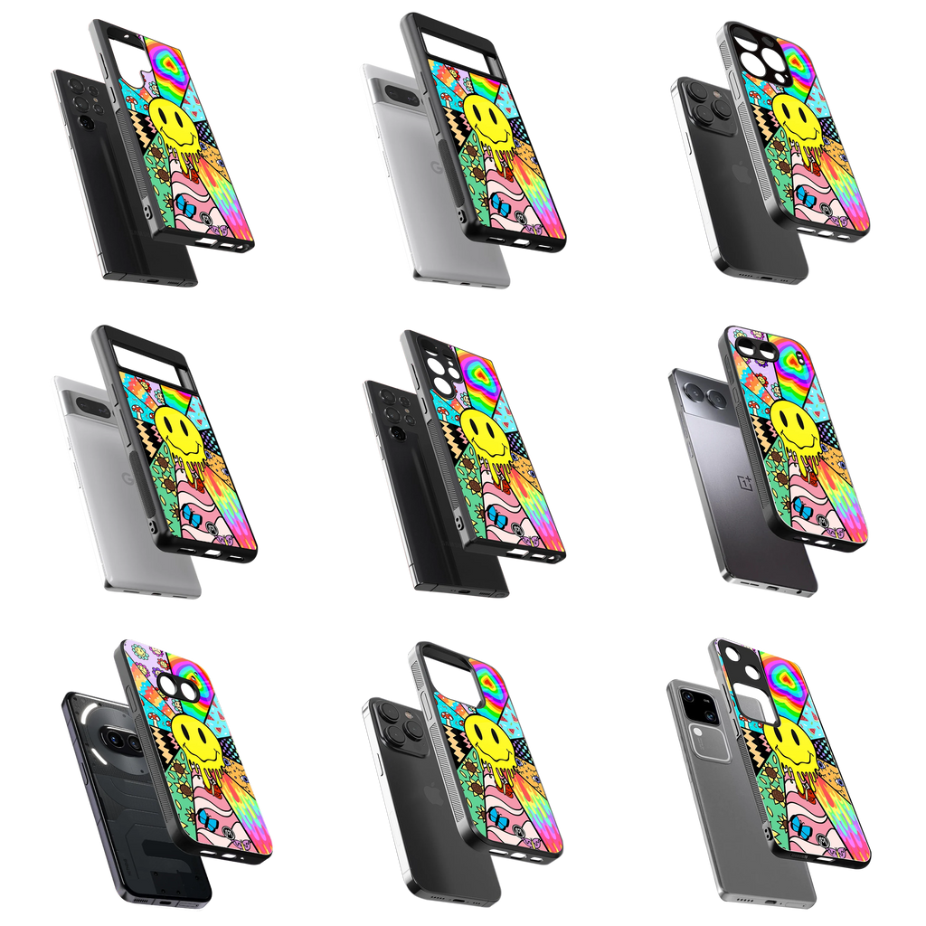 Durable Glass Back Mobile Case for iPhone, Samsung, OnePlus, Google Pixel, Redmi, Vivo, Oppo