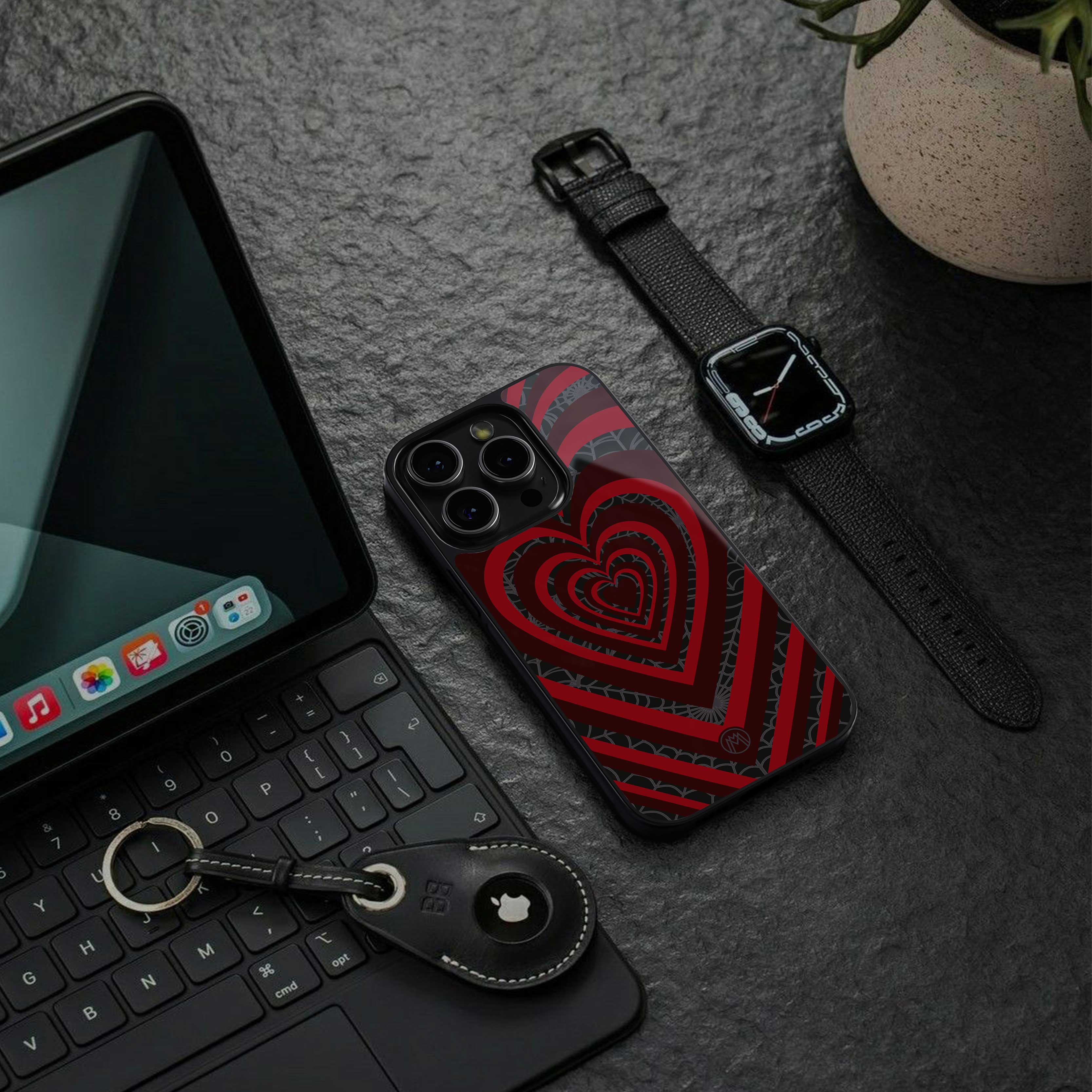 y2k hearts x spider back phone cover | glass case for google pixel 6 pro