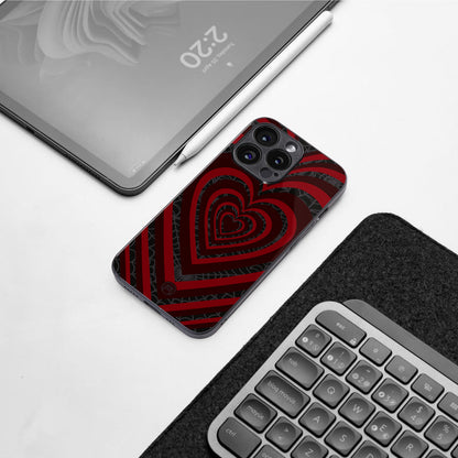 y2k hearts x spider back phone cover | glass case for iphone 15 plus