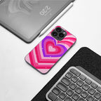 y2k pink hearts berrybomb edition back phone cover | glass case for iphone 16 pro