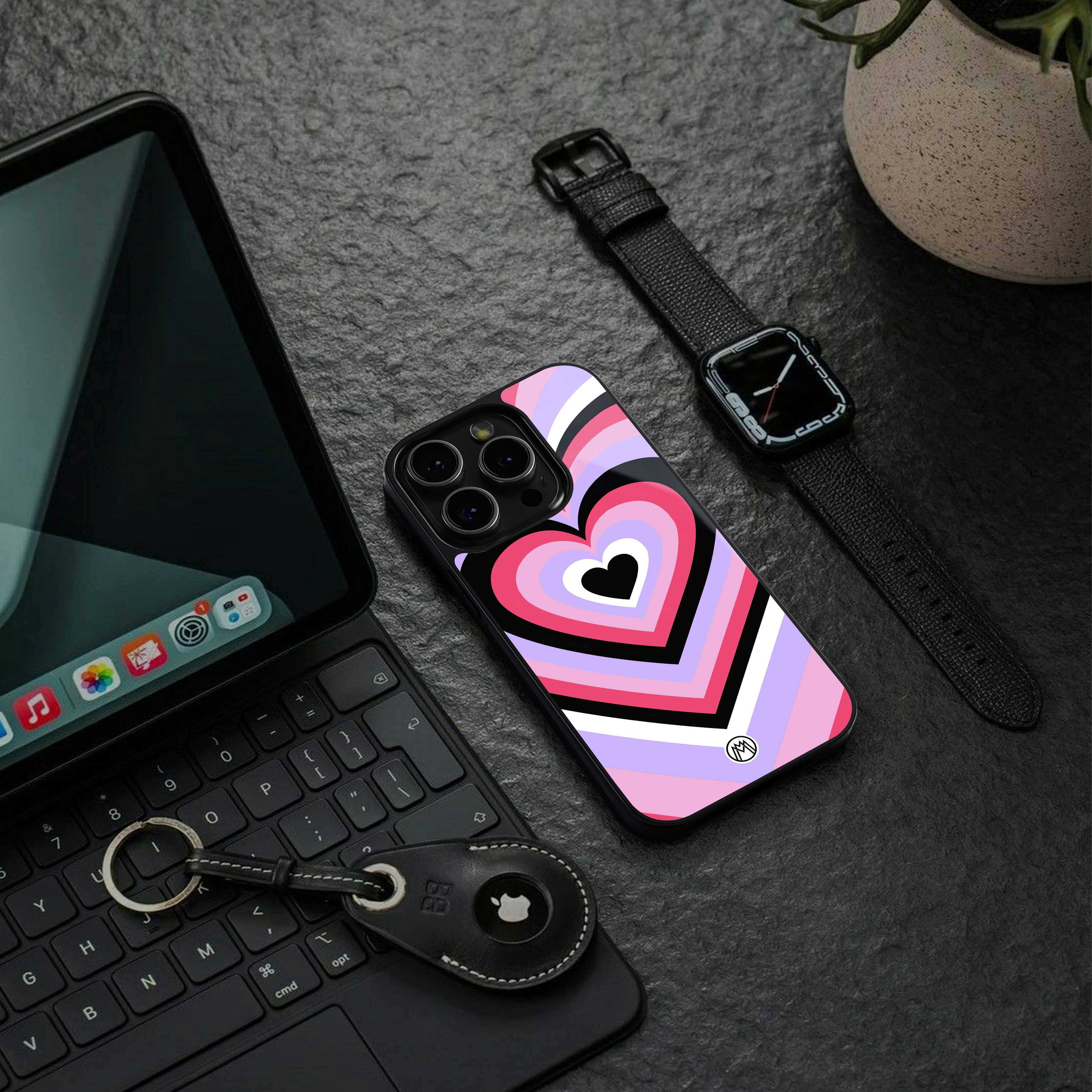 y2k pink hearts bubblegum edition back phone cover | glass case for iphone 13 pro