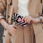 y2k retro pink hearts back phone cover | glass case for samsung galaxy s24