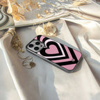 y2k retro pink hearts back phone cover | glass case for samsung galaxy s24