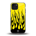 y2k black flames back phone cover | glass case for iphone 13 mini