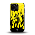 y2k black flames back phone cover | glass case for iphone 13 pro