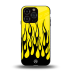 y2k black flames back phone cover | glass case for iphone 13 pro