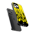 y2k black flames back phone cover | glass case for iphone 13 pro