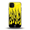 y2k black flames back phone cover | glass case for iphone 14 plus