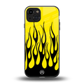 y2k black flames back phone cover | glass case for iphone 15