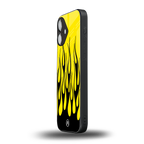y2k black flames back phone cover | glass case for iphone 16