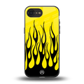 y2k black flames back phone cover | glass case for iphone 16e