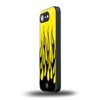 y2k black flames back phone cover | glass case for iphone 16e