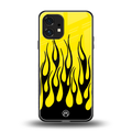 y2k black flames back phone cover | glass case for nothing phone 1