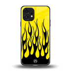 y2k black flames back phone cover | glass case for nothing phone 1