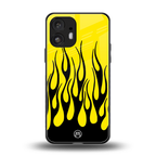 y2k black flames back phone cover | glass case for nothing phone 2