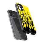 y2k black flames back phone cover | glass case for nothing phone 2