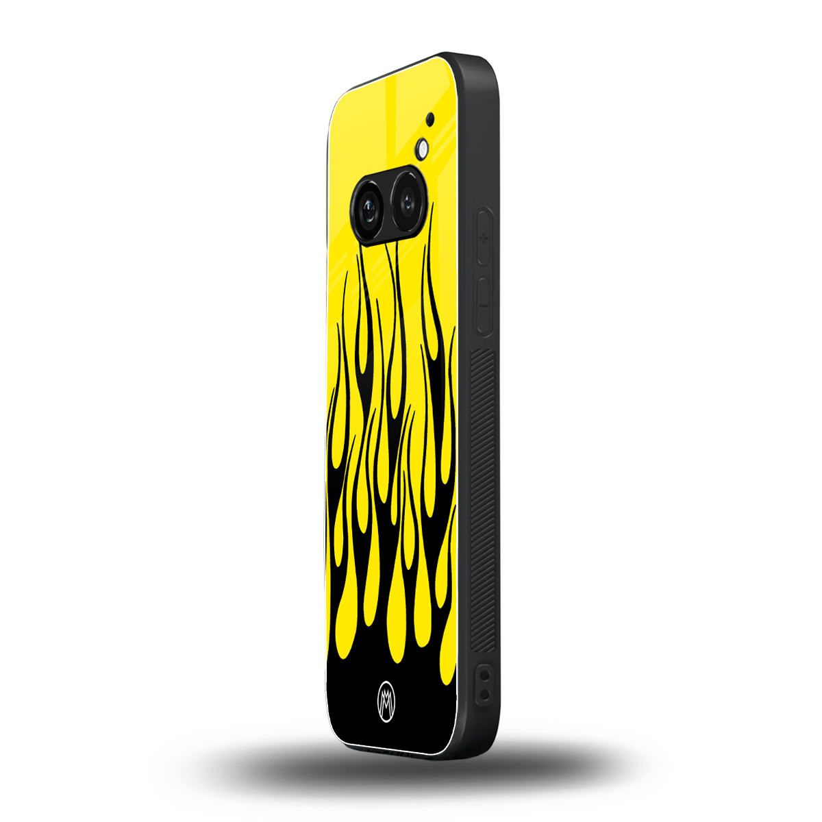 y2k black flames back phone cover | glass case for nothing phone 2a