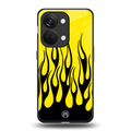 y2k black flames back phone cover | glass case for oneplus nord 3