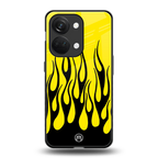 y2k black flames back phone cover | glass case for oneplus nord 3