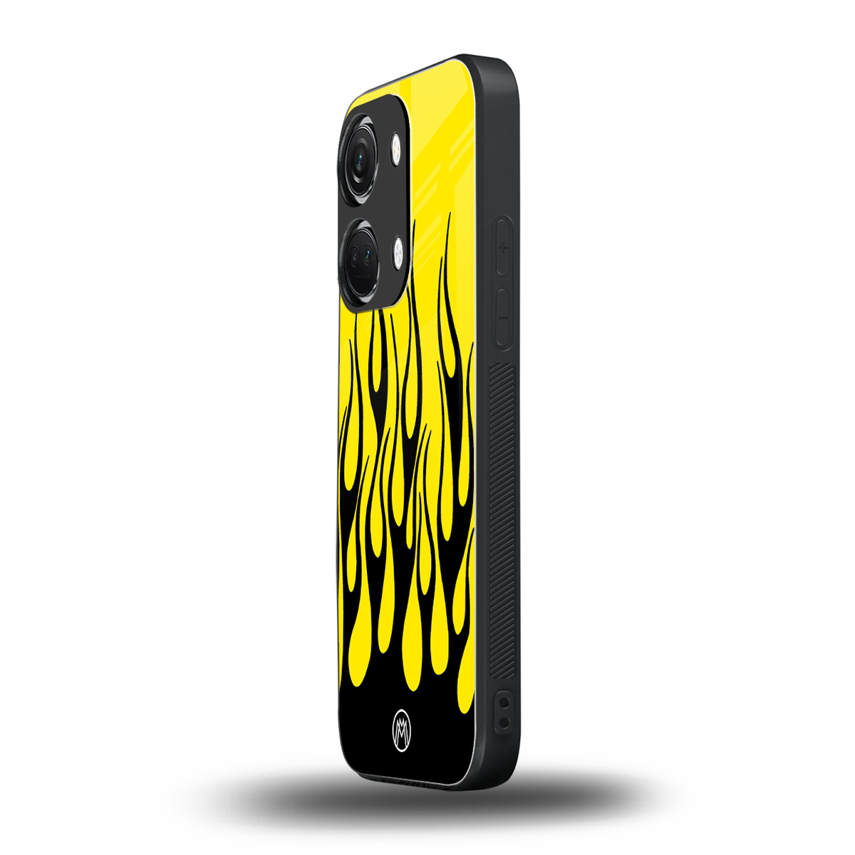 y2k black flames back phone cover | glass case for oneplus nord 3