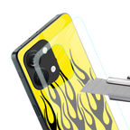 y2k black flames back phone cover | glass case for oneplus nord 3