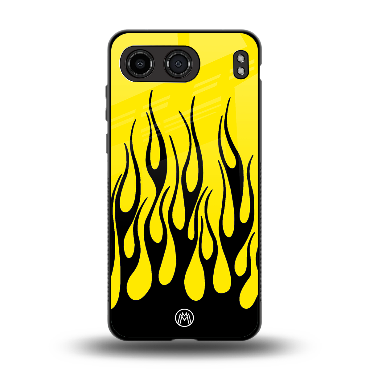 y2k black flames back phone cover | glass case for oneplus nord 4