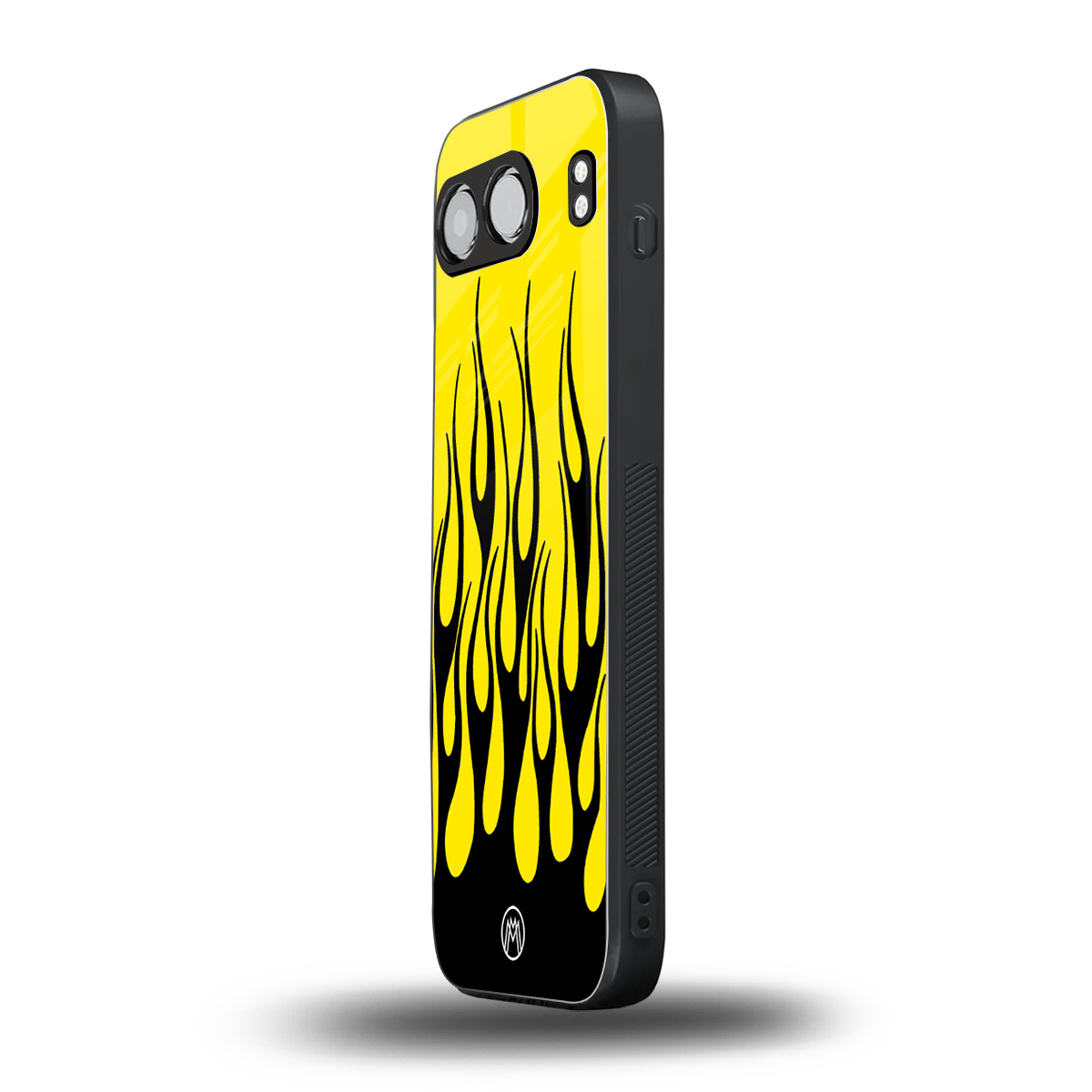 y2k black flames back phone cover | glass case for oneplus nord 4