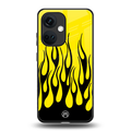 y2k black flames back phone cover | glass case for oneplus nord ce 3