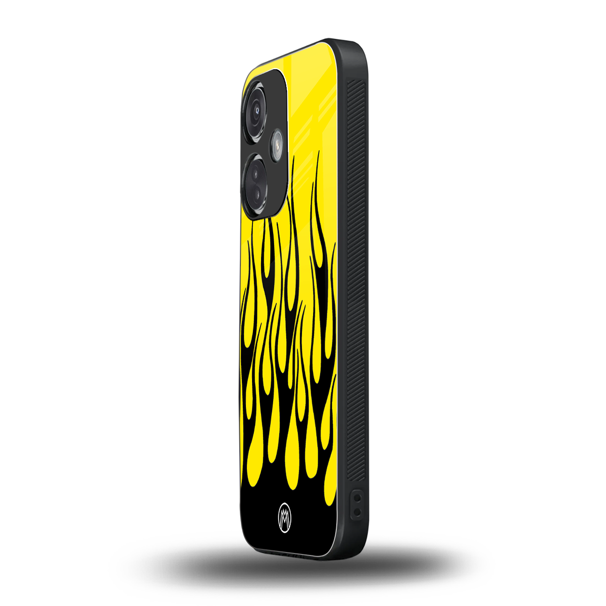 y2k black flames back phone cover | glass case for oneplus nord ce 3