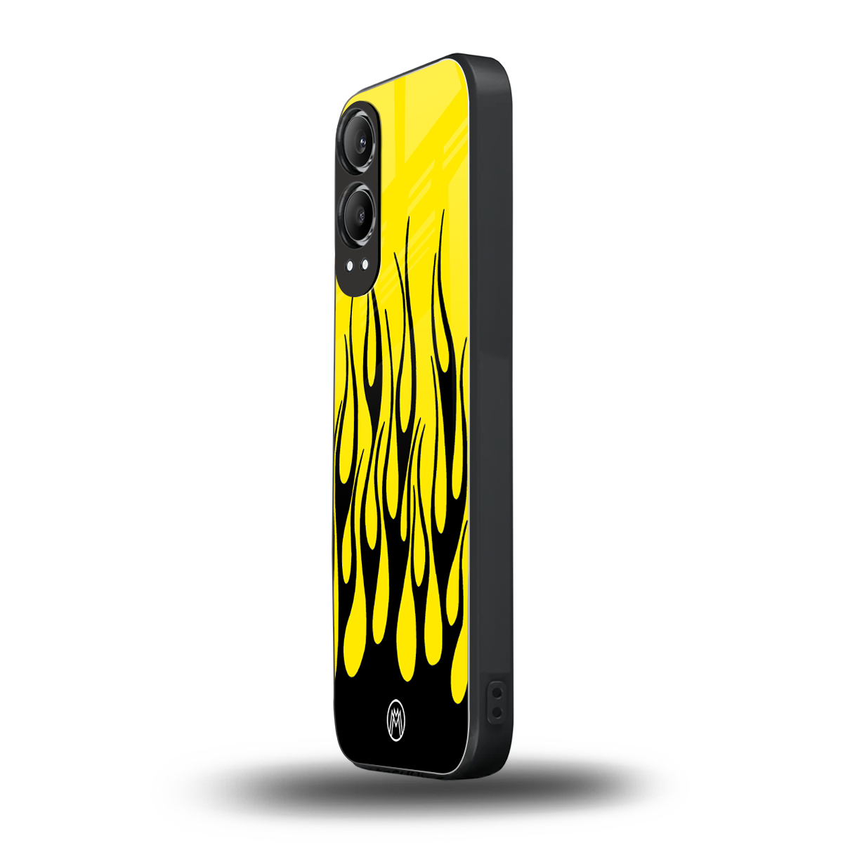 y2k black flames back phone cover | glass case for oneplus nord ce 4 lite