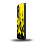 y2k black flames back phone cover | glass case for oneplus nord ce 4