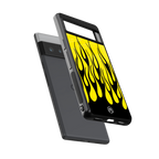 y2k black flames back phone cover | glass case for google pixel 6 pro