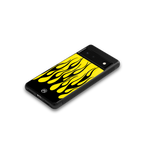 y2k black flames back phone cover | glass case for google pixel 6
