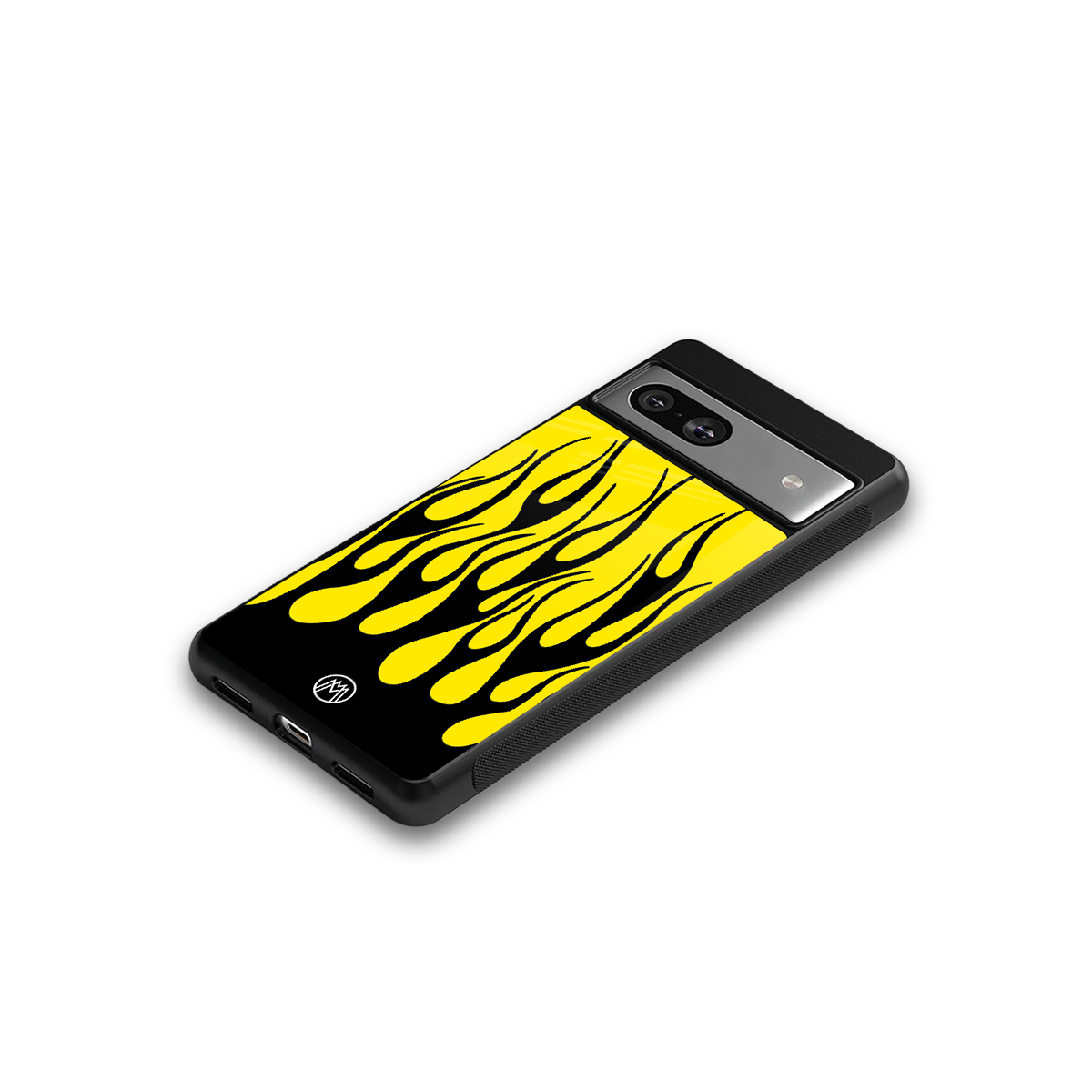 y2k black flames back phone cover | glass case for Google Pixel 7