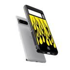 y2k black flames back phone cover | glass case for google pixel 8 pro