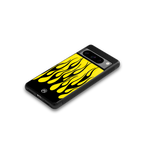 y2k black flames back phone cover | glass case for google pixel 8 pro