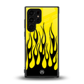 y2k black flames back phone cover | glass case for samsung galaxy s23 ultra
