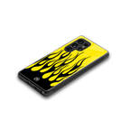 y2k black flames back phone cover | glass case for samsung galaxy s25 ultra