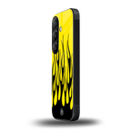 y2k black flames back phone cover | glass case for samsung galaxy s24 fe