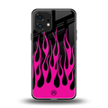 y2k black pink flames back phone cover | glass case for nothing phone 1