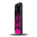 y2k black pink flames back phone cover | glass case for nothing phone 1