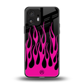 y2k black pink flames back phone cover | glass case for nothing phone 2