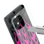 y2k black pink flames back phone cover | glass case for oneplus nord 3