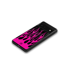 y2k black pink flames back phone cover | glass case for Google Pixel 6A