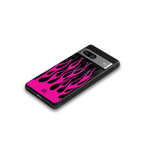 y2k black pink flames back phone cover | glass case for Google Pixel 7