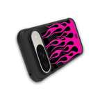 y2k black pink flames back phone cover | glass case for google pixel 9