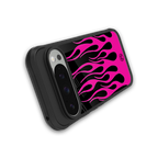 y2k black pink flames back phone cover | glass case for google pixel 9 pro