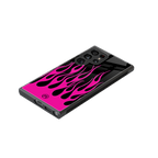 y2k black pink flames back phone cover | glass case for samsung galaxy s23 ultra