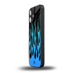 y2k blue flames back phone cover | glass case for iphone 16